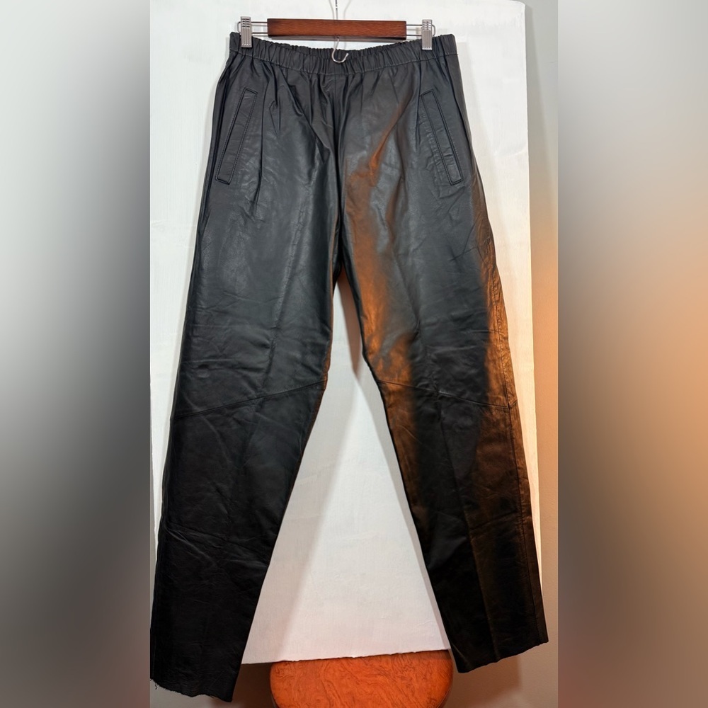 Vintage Don’t Stop Women’s Size Large Black Leather Pants